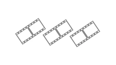 Camera negative files shape icon animation on white background Stock Footage 289551588