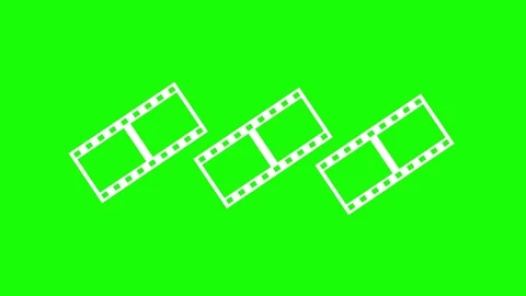 Camera negative files shape icon animation on white background Stock Footage 289551639