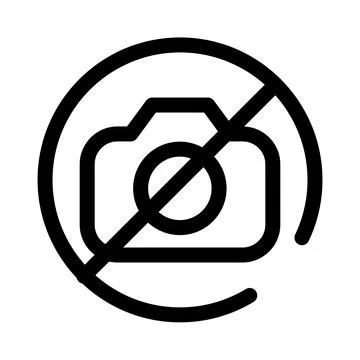 Camera not allowed - clean and modern Photography and videography icon Stock-Illustration