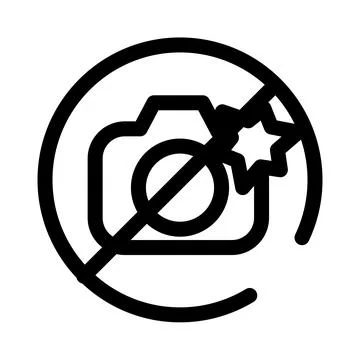 Camera not allowed - clean and modern Photography and videography icon イラスト素材