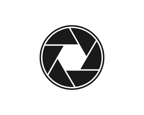 Camera objective icon. One of set web icons . Dark camera objective isolated  Stock Illustration