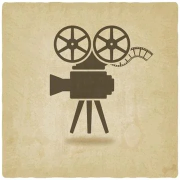Camera old background Stock Illustration