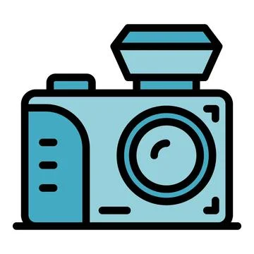 Camera old model icon vector flat Stock Illustration