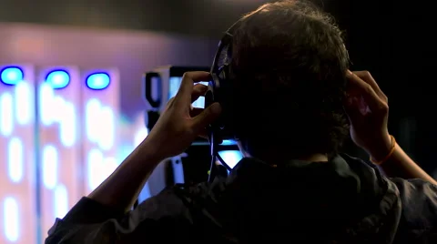 Camera Operator in TV Studio - Live Broadcast Production Video stock 40974584