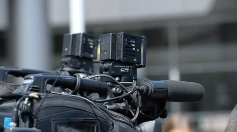 Camera operator working with a cinema broadcast Video stock 49033987