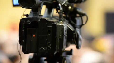 Camera operator working with a cinema broadcast Video stock 55898629