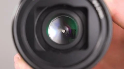 Camera optical lens is extremely close up 写真素材