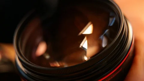 Camera or lense cleaning concept. Video stock 102170688