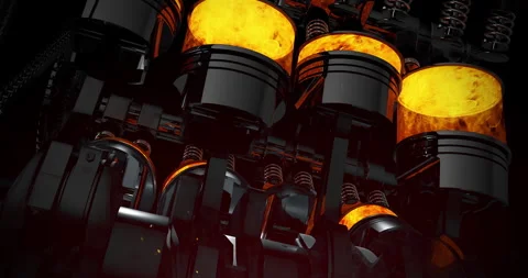 Camera orbiting and showing generic sport car and active V8 engine. Stock Footage 320633758