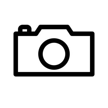 Camera outline icon. Editable stroke. Vector graphics Stock Illustration