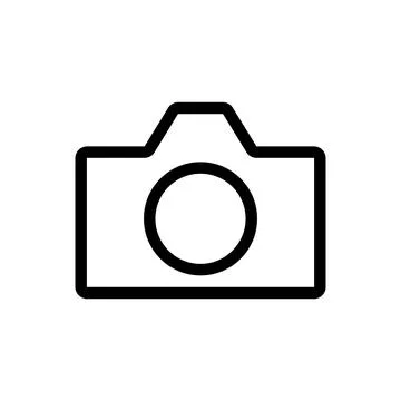 Camera outline icon isolated. Symbol, logo illustration for mobile concept, web Stock Illustration