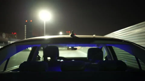 Camera outside the car back blurred view realtime Stock Footage 167320490