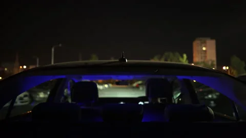 Camera outside the car back blurred view realtime Stock Footage 167323147