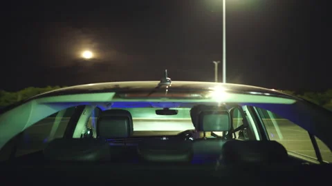 Camera outside the car back view through glass Stock Footage 167323134