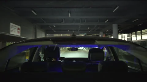 Camera outside the car back view through glass Stock Footage 167323194