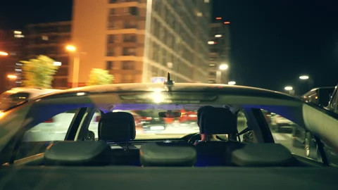 Camera outside the car back view through glass Stock Footage 167323311