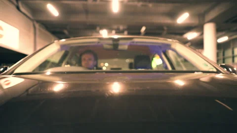 Camera outside the car front view realtime motion Stock Footage 167313766