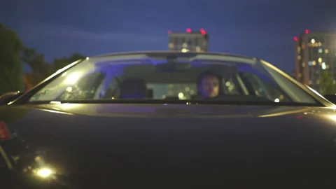 Camera outside the car front view realtime motion Video stock 167314119