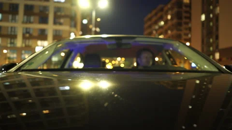 Camera outside the car front view realtime blur Stock Footage 167315202