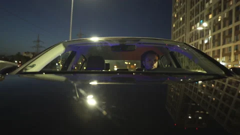 Camera outside the car front view realtime Stock Footage 167317571