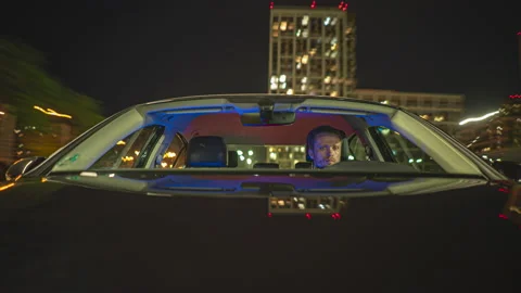 Camera outside the car wide angle pov hyperlapse Stock Footage 167313161