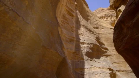 Camera pan around a cave in the mountain rock Stock Footage 103330527
