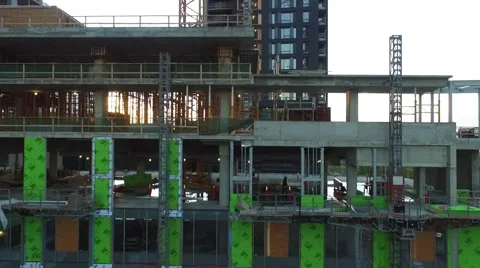 Camera pan on construction site Stock Footage 64139080