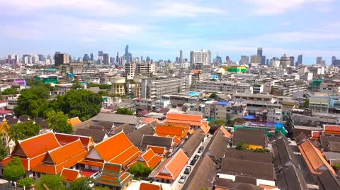 Camera pan footage Ariel view of Bangkok  Видео 67957706