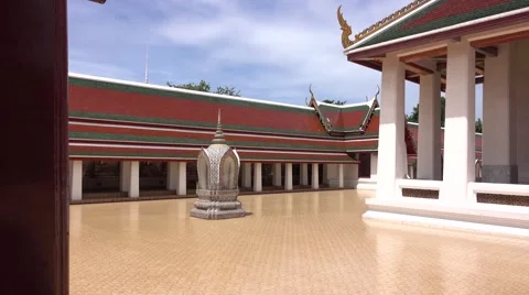 	Camera pan footage the chapel of temple in Thailand Stock Footage 67611932
