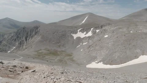 Camera pan of the legendary Mount Olympus mountain range Stock Footage 239095110