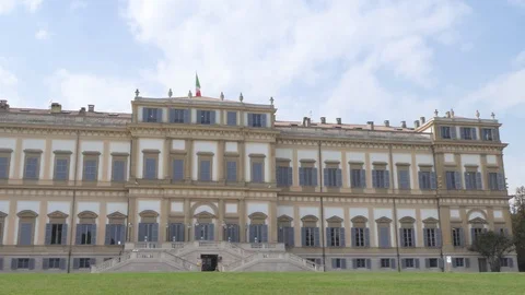 Camera pan of monza royal villa Stock-Footage 119812832