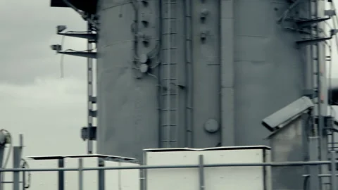 Camera Pan Revealing Two Vulcan Cannon Anti-Aircraft Systems Stock Footage 322052718