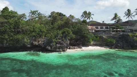 Camera pan view over a private resort in Anda Bohol Phils. Stock Footage 278783903