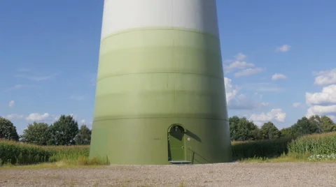 Camera pan of wind turbine Stock Footage 41299177