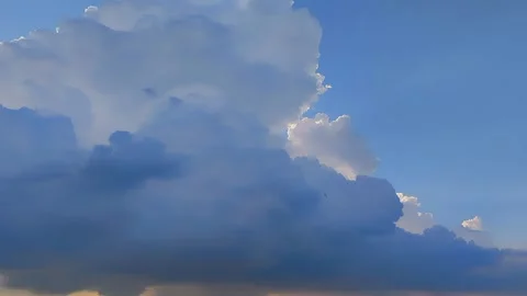 Camera panning across blue sky and clouds. Stock Footage 320504840