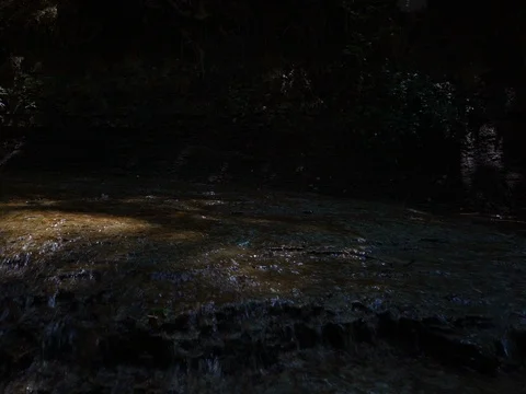 Camera panning across cascading waterfall in Cuyahoga Valley Video stock 77167774