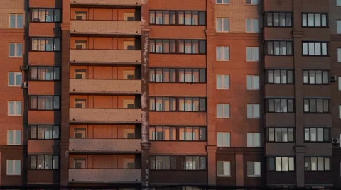 Camera panning along the skyscraper building Stock Footage 67675913