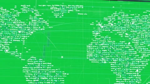Camera panning, network growing, glowing lines linking nodes showing data flow, Stock Footage 337142676