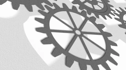 Camera panning over gears and Gog Moving Stock Footage 172346036