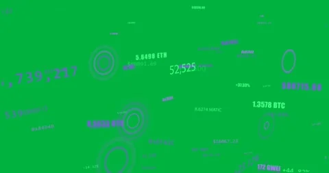 Camera panning revealing purple 3D grid on transparent bg, rings drifting and Stock Footage 329548908