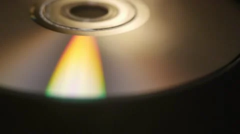 Camera Pans Across DVD or CD Stock Footage 41785186