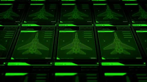 Camera pans across Generic US Air Force Fighter Jet Call Sign Software - Mod Fotos de archivo