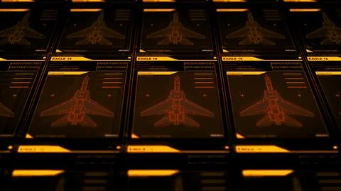 Camera pans across Generic US Air Force Fighter Jet Call Sign Software - Ret Fotos de archivo