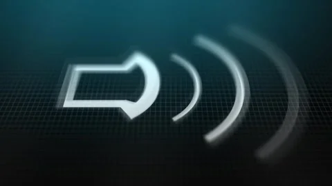 Camera Pans Across a Microphone Icon for Computer Turning Up Volume Stock Footage 346263940