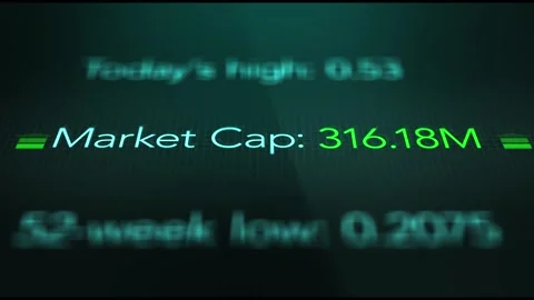 Camera pans across a negative stock market cap in investing interface 2 Stock Footage 305717473