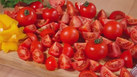 The camera pans from left to right over the vegetables. Stock Footage 253987330