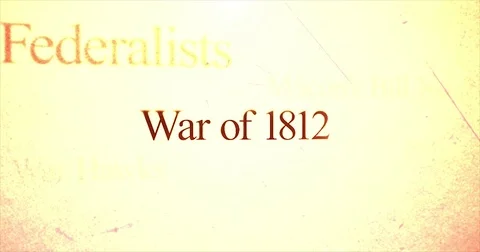 Camera pans over historical terms   War of 1812 Stock Footage 71774658