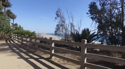 Camera in the park near the ocean Santa Monica, California Stock Footage