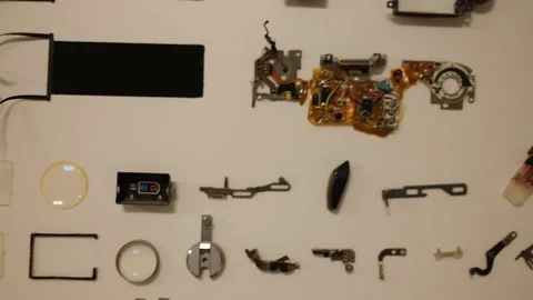 Camera part glued on picture Stock Footage 161502875