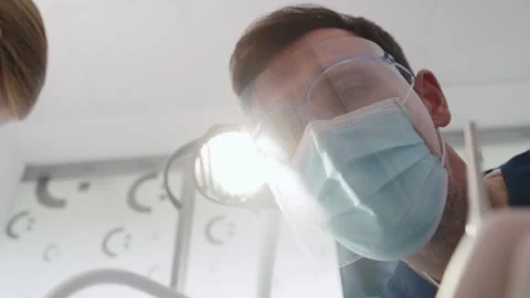 Camera as the patient of the dentist's office Stock Footage 274141054